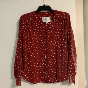 100% silk kaya button down shirt